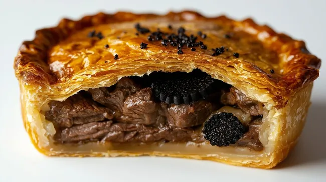 Leckerer Fleischpastete mit Trüffeln und Wagyu-Rind