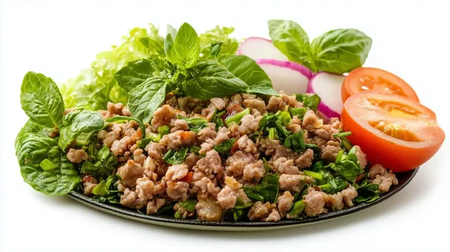 Leckerer Fleischsalat mit frischen Kräutern