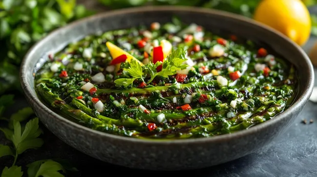 Leckerer Grünkohl-Salat mit Zitrone und Gemüse