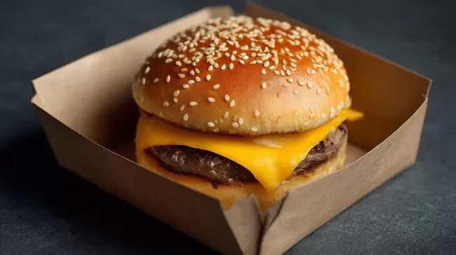 leckerer hamburger mit sesambuns