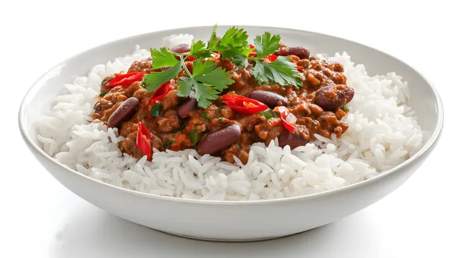 Leckerer mexikanischer Eintopf mit Reis