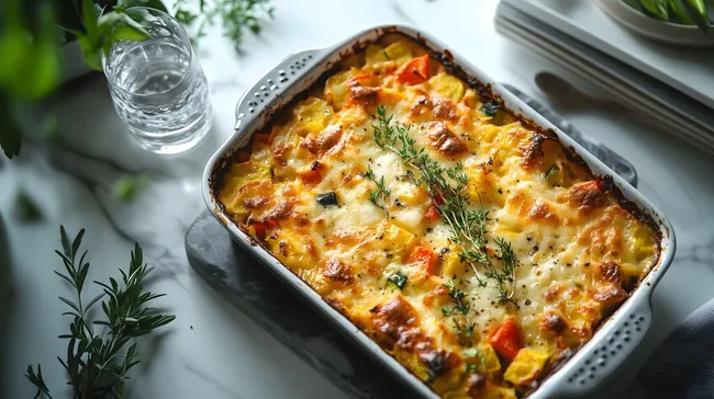 Leckerer Ofengemüseauflauf mit Käse