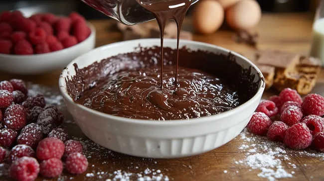 Leckerer Schokokuchen mit frischen Beeren