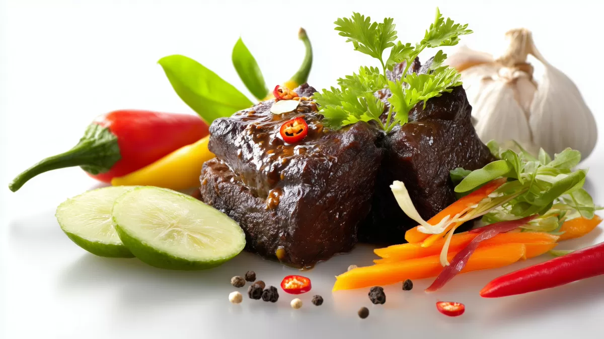 Leckeres asiatisches Rindfleischgericht mit frischem Gemüse