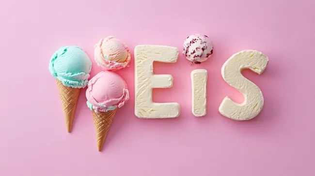 Leckeres Eistraum in pastelligen Farben