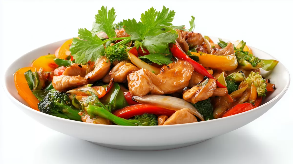 Leckeres Gemüsegericht mit Fleischstücken