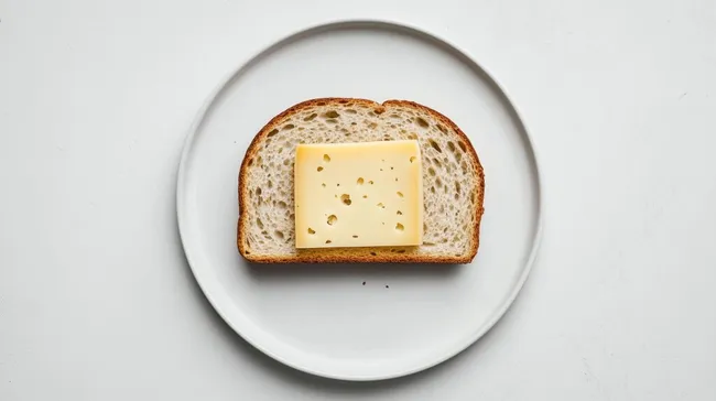 Leckeres Roggenbrot mit Käse - klassisches Frühstück