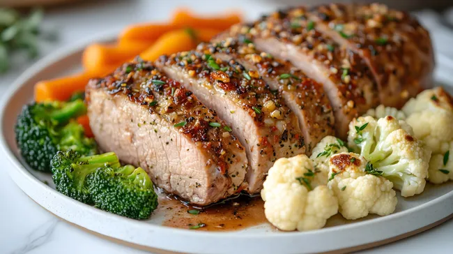 Leckeres Schweinefilet mit Gemüsebeilage