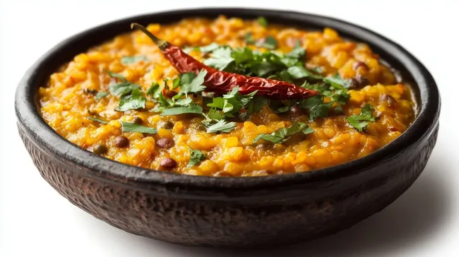 Leckeres traditionelles indisches Linsen-Curry