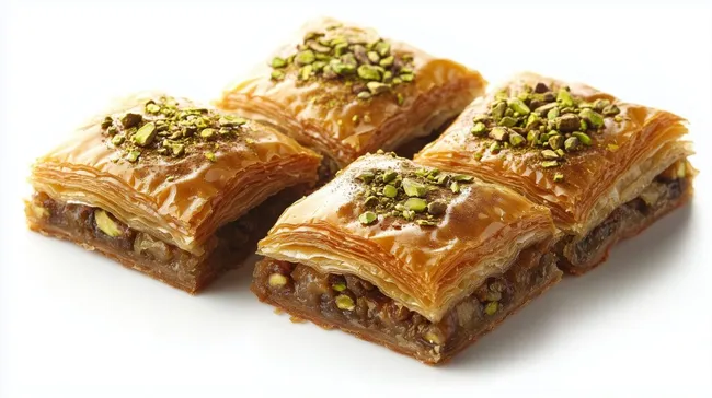 Leckeres türkisches Baklava mit Pistazien