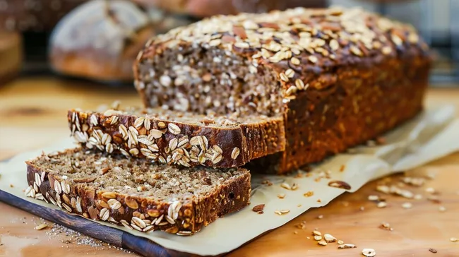 Leckeres Vollkornbrot mit Haferflocken