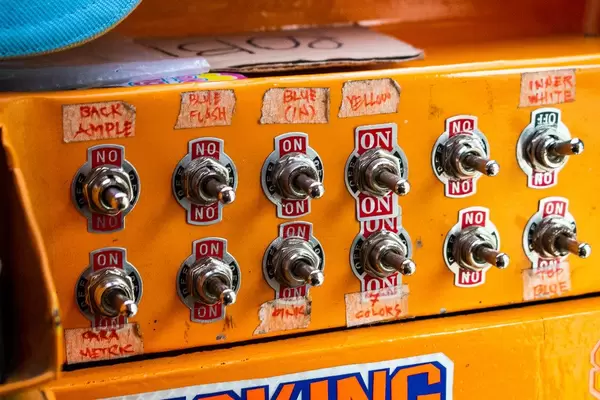 LED light switches of a Tricycle