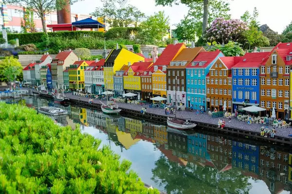 Lego replica of Nyhavn Street in Copenhagen, Denmark