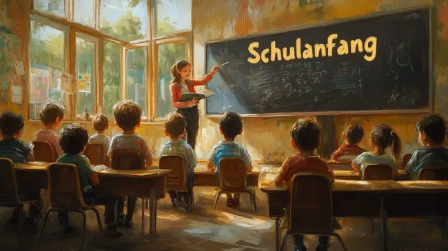 Lehrerin unterrichtet eine Klasse von Grundschülern