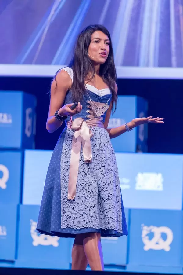 Leila Janah - SamaSource at her speech at the Bits & Pretzels Festival in Munich