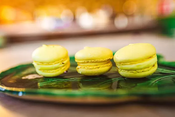 Lemon Macaroons On Ceramic Plate (Flip 2020)