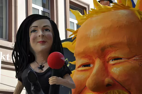 Lena und Stefan Raab am Rosenmontagszug 2011, Köln