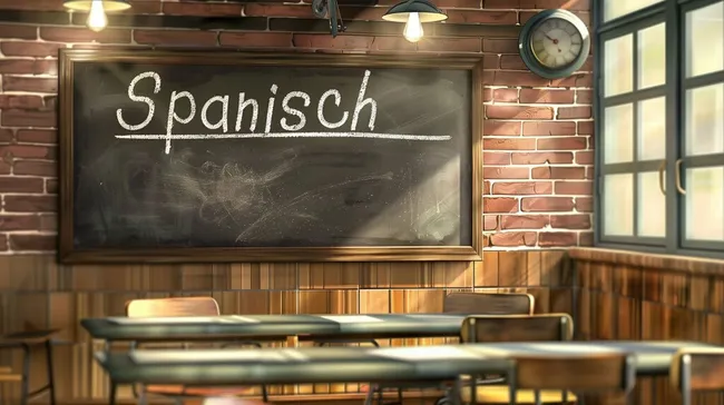 Lernraum mit Kreidetafel und rustikalem Interieur