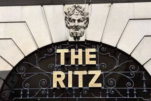 Lettering of The Ritz Hotel Chain Entrance Gate