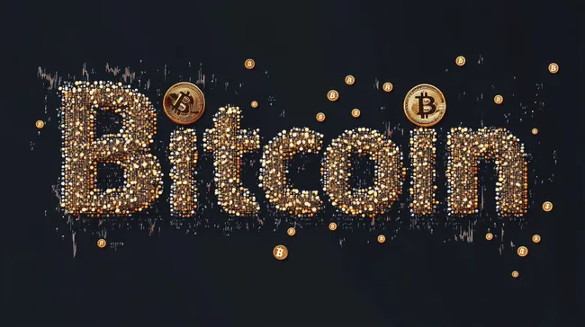 Leuchtende Bitcoins vor dunklem Hintergrund