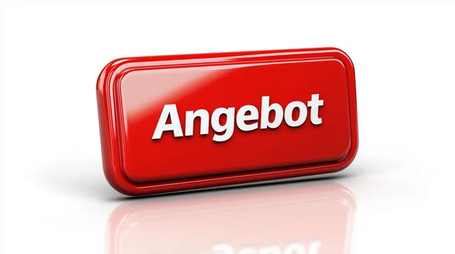 Leuchtender Angebotsbutton mit Werbewirkung