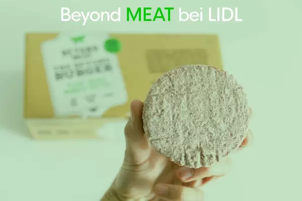 LIDL verkauft den Kult-Burger Beyond Meat, für eine vegane Ernährung ohne Gluten und Soja, in der zehner Box