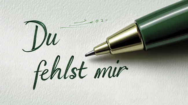 Liebevolle Handschrift auf zartem Papier mit grünem Füller