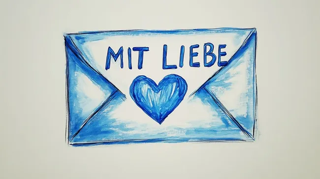 Liebevoller Brief mit Herzillustrationen