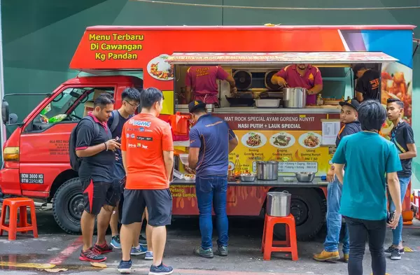 Local Street Food Truck near Petronas Twin Towers in Kuala Lumpur