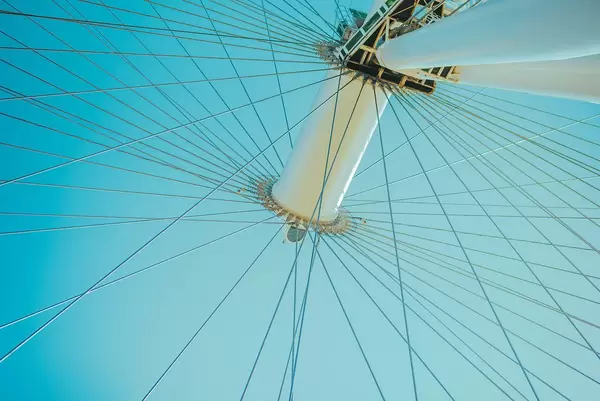London Eye above the Thames, London, United Kingdom. (Flip 2019)