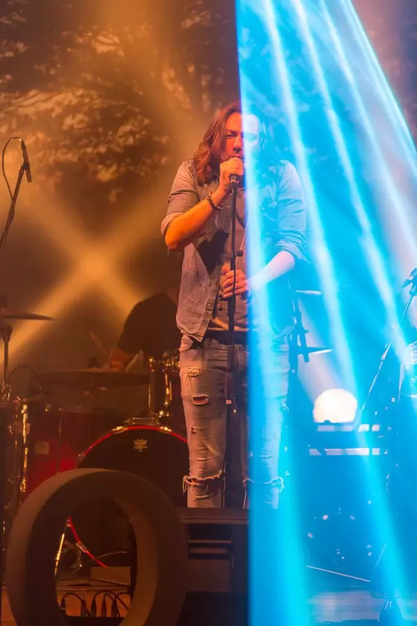 Lone Road Station & Laserforum with light show on stage - TEDxVenlo 2017