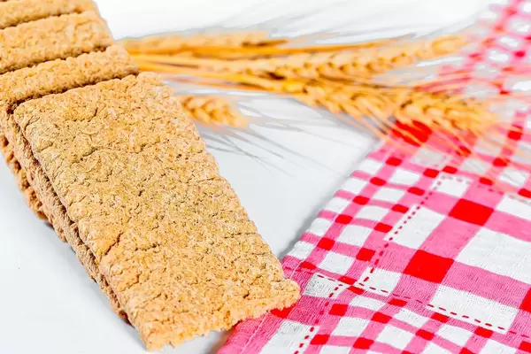 Low-calorie bread with wheat spikelets for diet