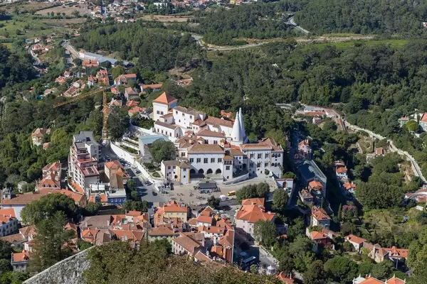 Luftaufnahme des Palastes in Sintra