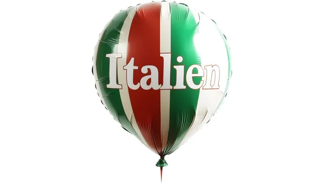 Luftballon in den Farben der italienischen Flagge