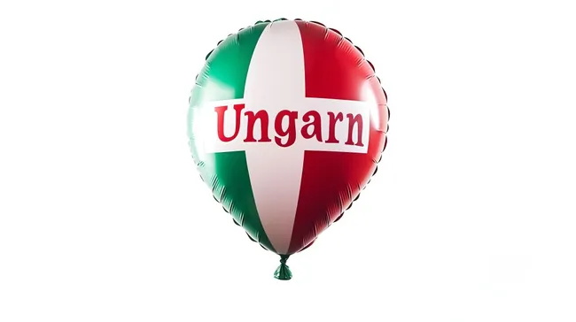 Luftballon in Ungarns Nationalfarben