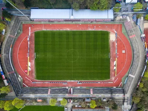 Luftbild des Südstadions in Köln