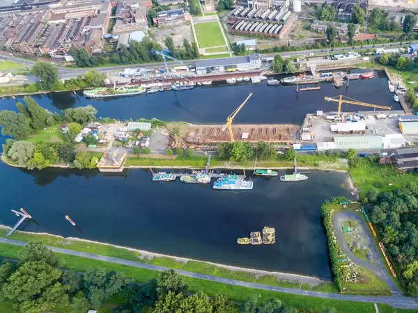 Luftbild: Mülheimer Hafen