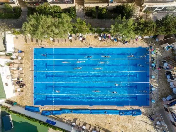 Luftbild: Olympischer Outdoor Pool am Hotel & Spa Ferrer Janeiro