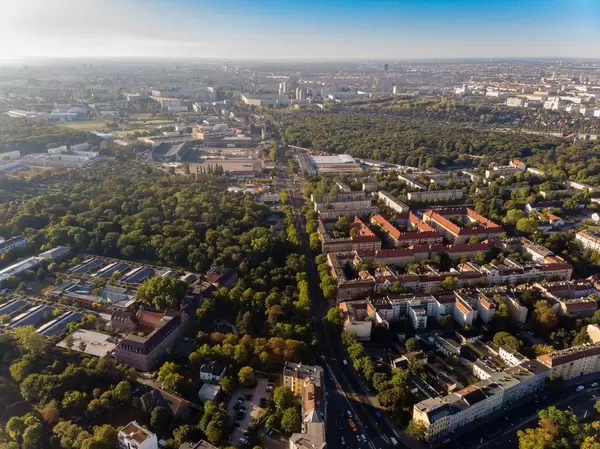 Luftbild vom Ortsteil Weissensee in Berlin