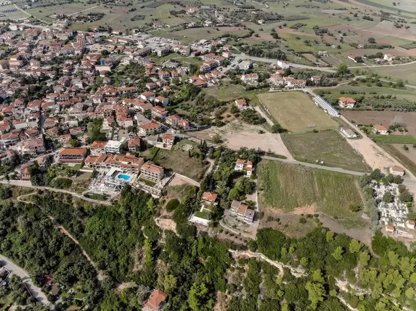 Luftbild von Afitos in Griechenland