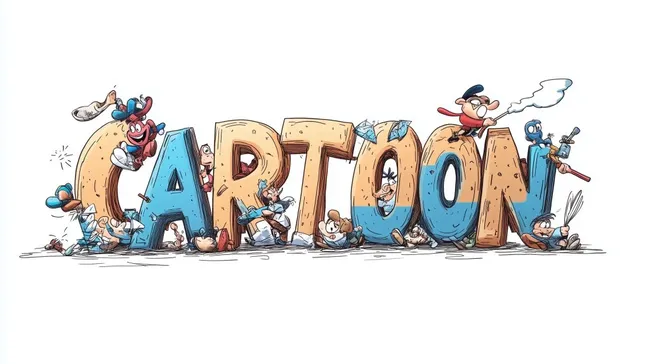 Lustige Cartoon-Figuren in humorvoller Gestaltung