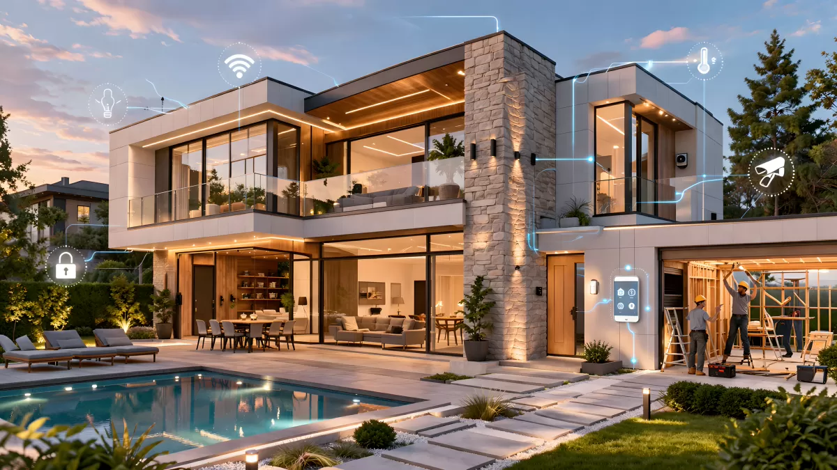 Luxuriöse Smart-Home-Villa mit Pool und Terrasse