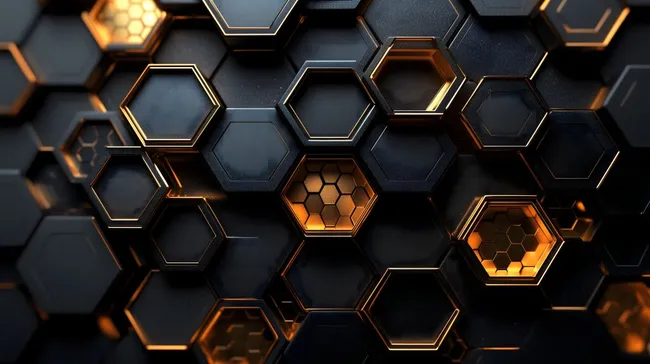 Luxuriöses Schwarzgold-Geometriemuster