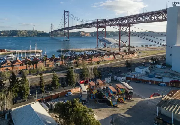 LX Factory und Brücke des 25. April