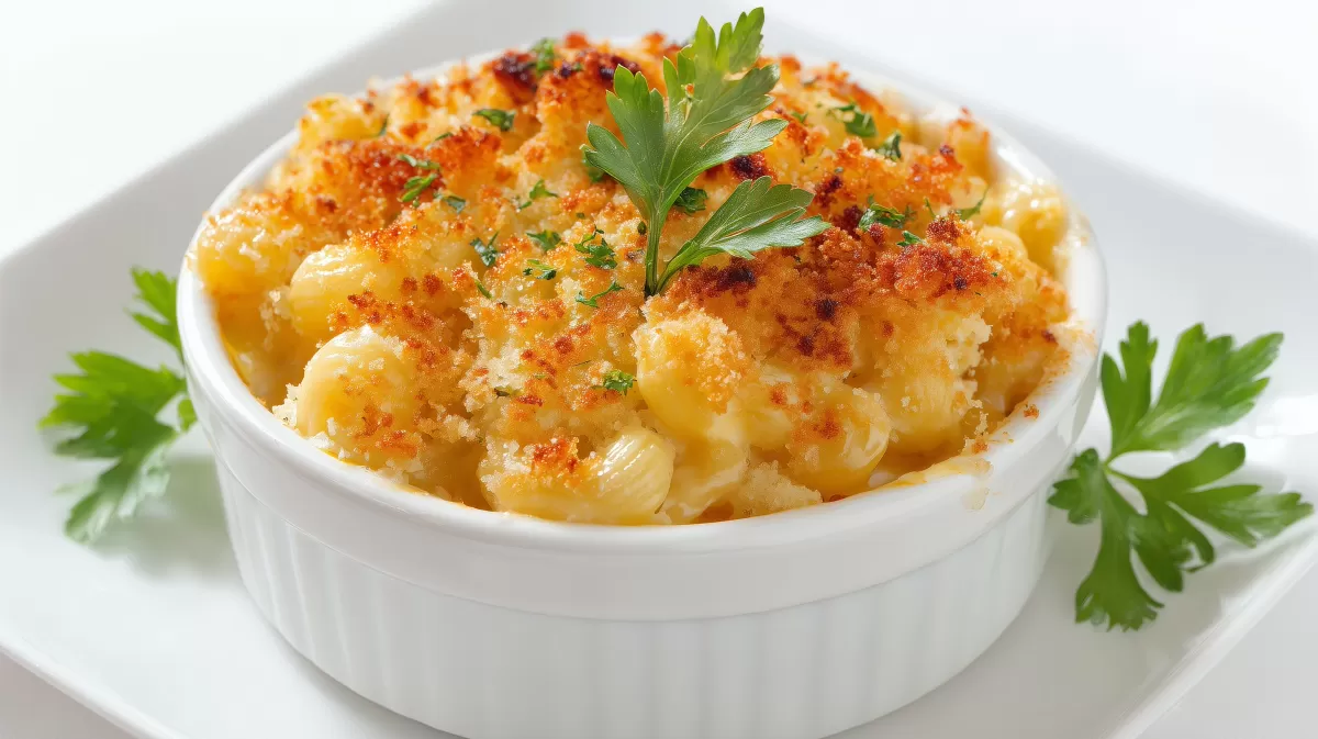 Mac and Cheese mit knuspriger Kruste im Förmchen