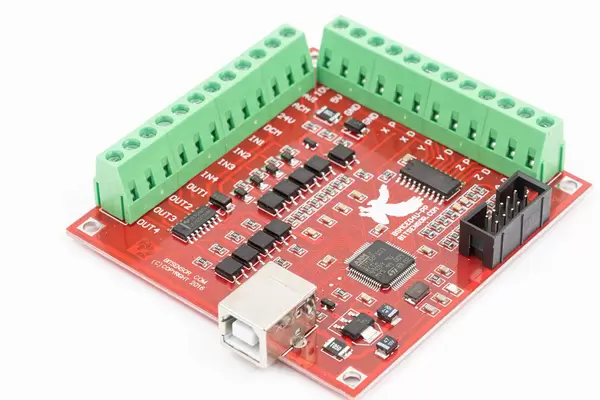 Mach 3 Motherboard for CNC router isolated above white background