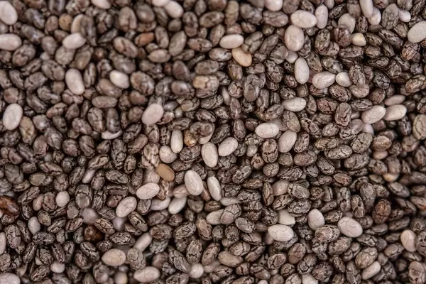 Macro image of Chia Seeds background image