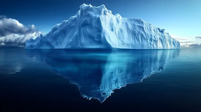 Mächtiger Eisberg mit spiegelglatter Oberfläche