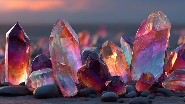 Magische Kristallwelt im Abendlicht