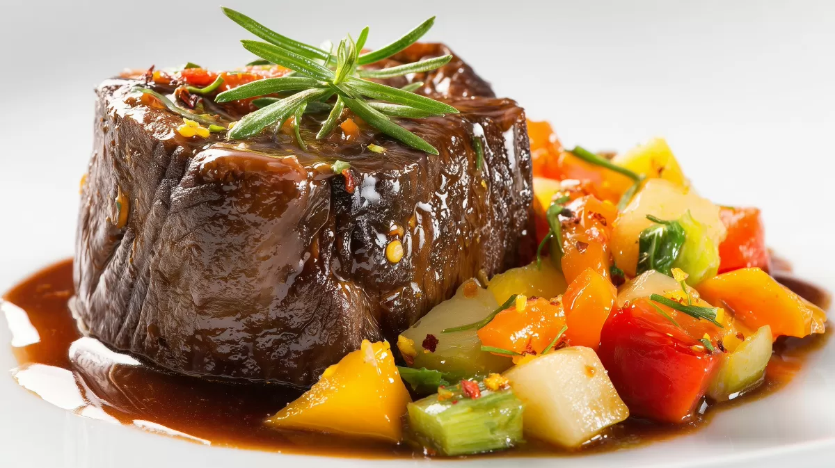 Mailänder Brasato al Milanese mit Gemüse